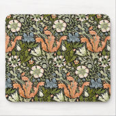 Morris BlackBackground 1896 Compton Floral Pattern Mousepad (Vorne)