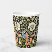 Morris BlackBackground 1896 Compton Floral Pattern Pappbecher (Rechts)