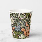 Morris BlackBackground 1896 Compton Floral Pattern Pappbecher (Vorderseite)
