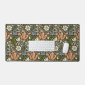 Morris BlackBackground 1896 Compton Floral Pattern Schreibtischunterlage (Tastatur & Maus)