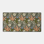 Morris BlackBackground 1896 Compton Floral Pattern Schreibtischunterlage (Vorderseite)