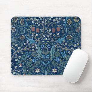 Morris Blau Hintergrund Vintage Blackthorn Muster Mousepad
