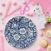 Morris - Blaue Malve, beliebtes Muster Pappteller (Party)