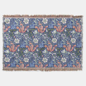 Morris Blue Background 1896 Compton Floral Pattern Decke (Vorderseite)