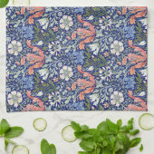 Morris Blue Background 1896 Compton Floral Pattern Geschirrtuch (Gefaltet)