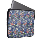 Morris Blue Background 1896 Compton Floral Pattern Laptopschutzhülle (Vorne Rechts)