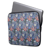 Morris Blue Background 1896 Compton Floral Pattern Laptopschutzhülle (Vorderseite Links)