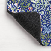 Morris Blue Background 1896 Compton Floral Pattern Mousepad (Ecke)