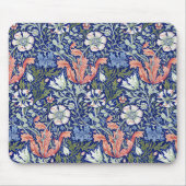 Morris Blue Background 1896 Compton Floral Pattern Mousepad (Vorne)
