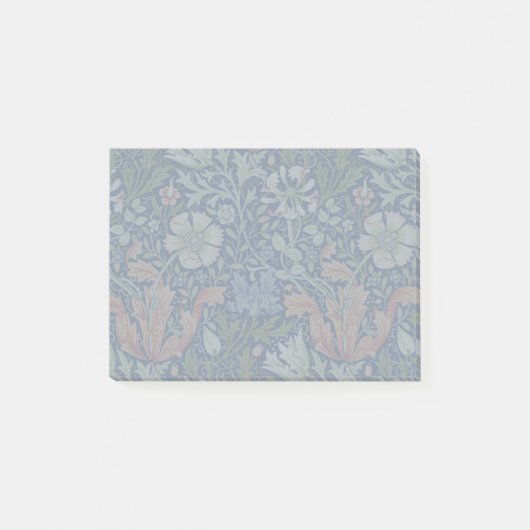 Morris Blue Background 1896 Compton Floral Pattern Post-it Klebezettel (Vorderseite)