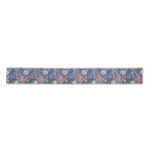 Morris Blue Background 1896 Compton Floral Pattern Satinband (Vorderseite)