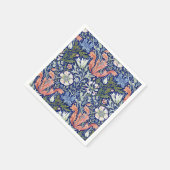 Morris Blue Background 1896 Compton Floral Pattern Serviette (Ecke)