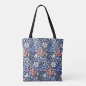 Morris Blue Background 1896 Compton Floral Pattern Tasche (Rückseite)