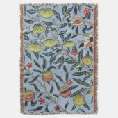 Morris Blue Background Antique Pomegrana Muster Decke (Vorderseite Vertikal)