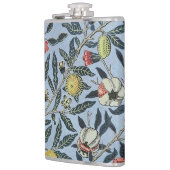 Morris Blue Background Antique Pomegrana Muster Flachmann (Links)