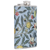 Morris Blue Background Antique Pomegrana Muster Flachmann (Rechts)