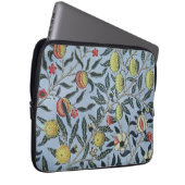 Morris Blue Background Antique Pomegrana Muster Laptopschutzhülle (Vorne Rechts)