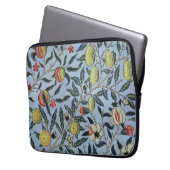 Morris Blue Background Antique Pomegrana Muster Laptopschutzhülle (Vorderseite Links)