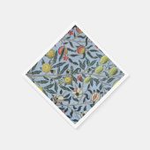 Morris Blue Background Antique Pomegrana Muster Serviette (Ecke)