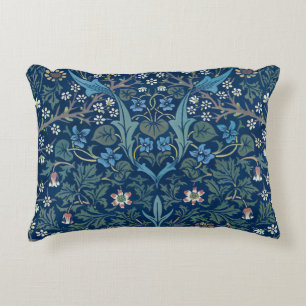 Morris Blue Background Vintag Blackthorn Muster Dekokissen