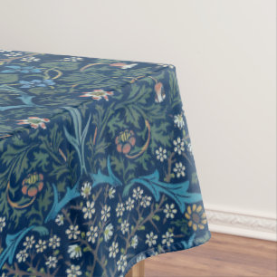 Morris Blue Background Vintag Blackthorn Muster Tischdecke