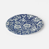 Morris - Blue Mallow, berühmtes Muster, Pappteller (Schrägansicht)