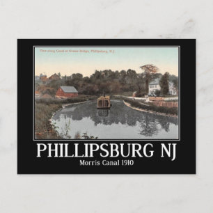 Morris Canal, Phillipsburg, New Jersey Vintag Postkarte
