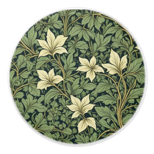 Morris Classic Floral Style Floral Ceramic Pull Keramikknauf (Vorderseite)