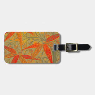 Morris & Co. Bambus-Muster Godwin Orange und Salbe Gepäckanhänger