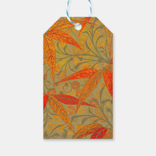 Morris & Co. Bambus-Muster Godwin Orange und Salbe Geschenkanhänger