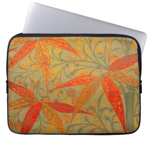 Morris & Co. Bambus-Muster Godwin Orange und Salbe Laptopschutzhülle