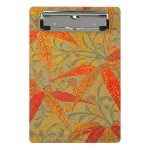Morris & Co. Bambus-Muster Godwin Orange und Salbe Mini Klemmbrett