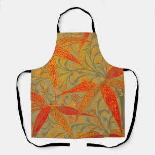 Morris & Co. Bambus-Muster Godwin Orange und Salbe Schürze