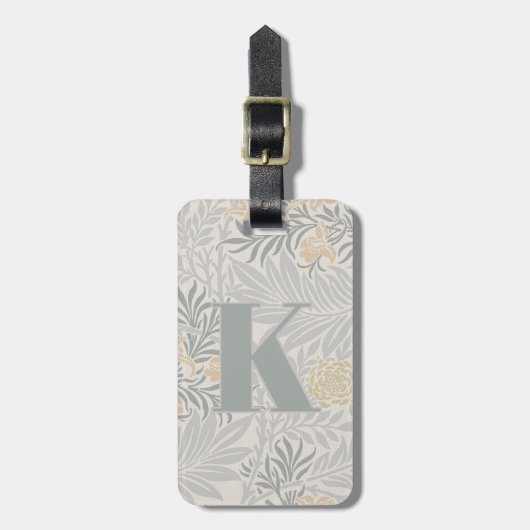 Morris Coral & Sage Larkspur Muster Gepäckanhänger (Vorderseite vertikal)