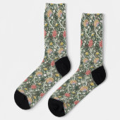 Morris Cray Vintag Blossom Blumendesign Green Socken (Linkes Detail)
