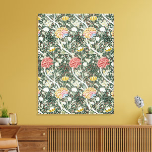 Morris Cray Vintage Blossom Florales Design Grün Leinwanddruck