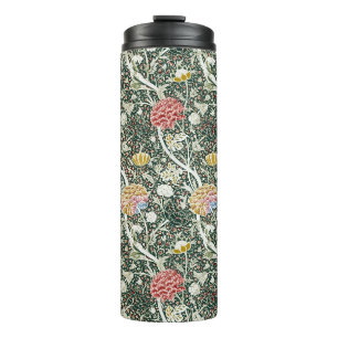 Morris Cray Vintage Blossom Florales Design Grün Thermosbecher