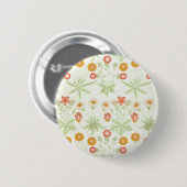 Morris Daisy, klassisches Viktorianisches Blumenmu Button (Vorne & Hinten)