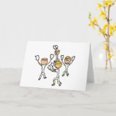 Morris Dancing Karte (Gelbe Blume)