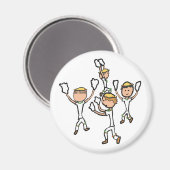 Morris Dancing Magnet (Vorderseite/Rückseite)