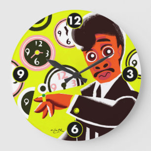 Morris Day and The Time Numbered Clock Große Wanduhr