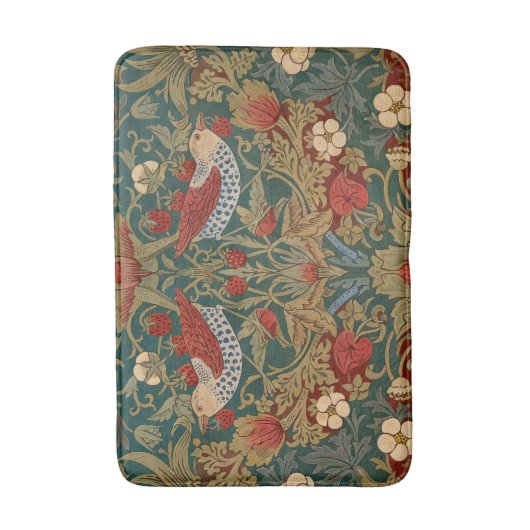 Morris - Erdbeerdieb #2 Blumenmuster Badematte (Vorderseite Vertikal)