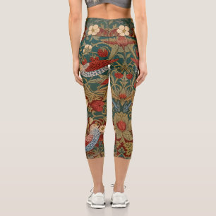 Morris - Erdbeerdieb #2 Blumenmuster Capri Leggings