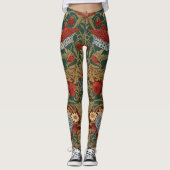 Morris - Erdbeerdieb #2 Blumenmuster Leggings (Vorderseite)