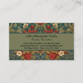 Morris - Erdbeerdieb #2 Blumenmuster Visitenkarte (Rückseite)