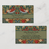 Morris - Erdbeerdieb #2 Blumenmuster Visitenkarte (Vorne/Hinten)