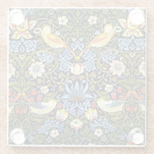 Morris - Erdbeerdieb, berühmtes Design Glasuntersetzer (Rückseite)