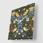 Morris - Erdbeerdieb, berühmtes Design Quadratische Wanduhr (Winkel)