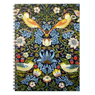 Morris - Erdbeerdieb, berühmtes Muster, Notizblock