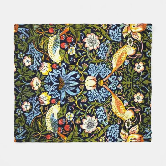 Morris - Erdbeerdieb Fleecedecke (Vorderseite (Horizontal))